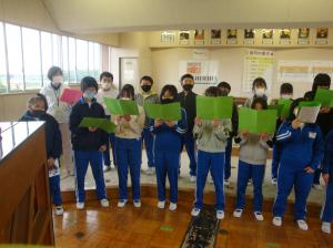 音楽交流会に向けた練習＜６年生＞ｂ