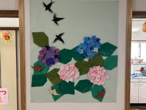 紫陽花壁画