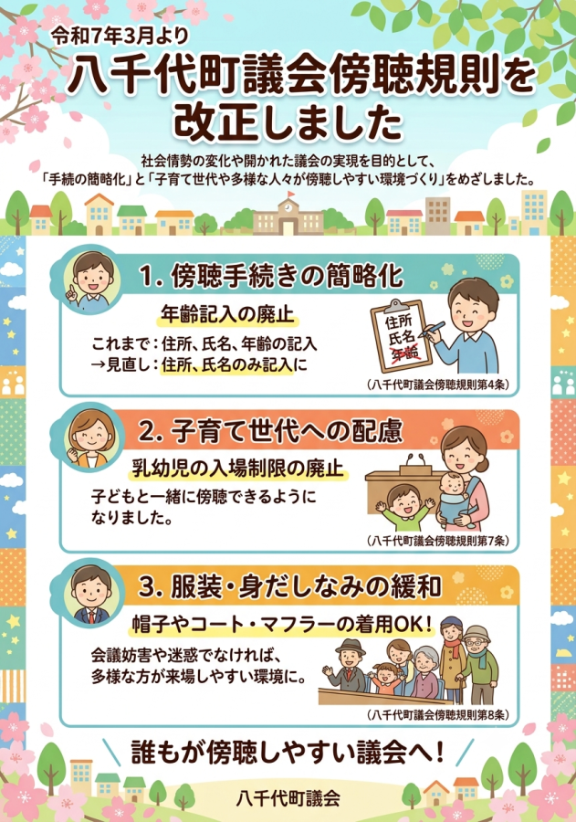 議会傍聴規則改正について