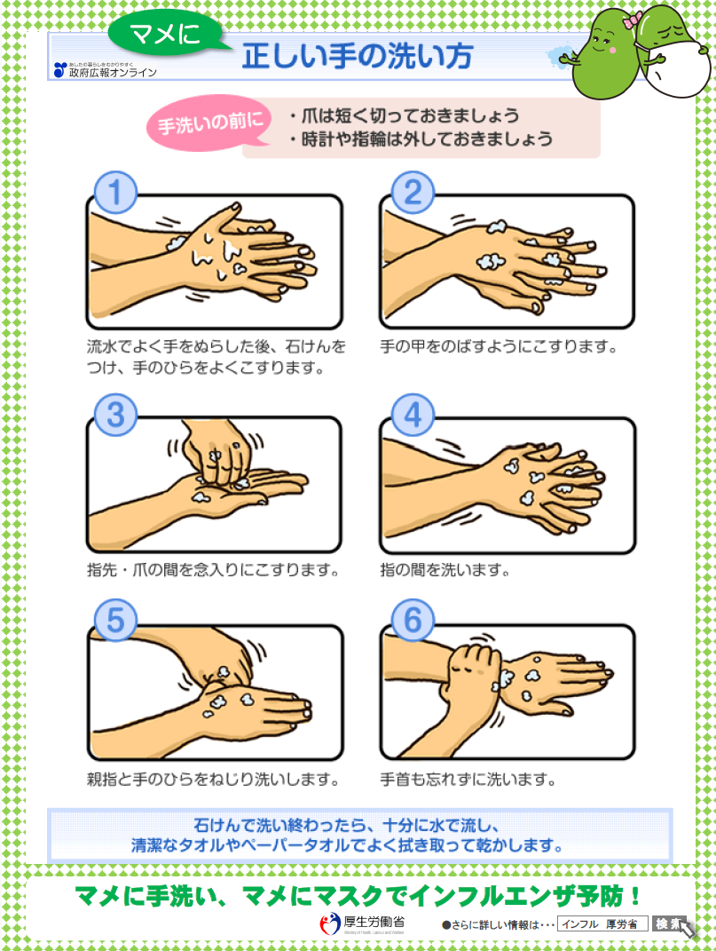 厚生労働省 手洗いポスター